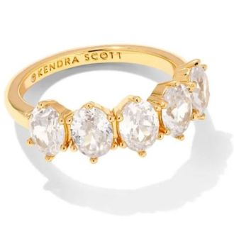 Kendra Scott Cailin Gold Crystal Band Ring