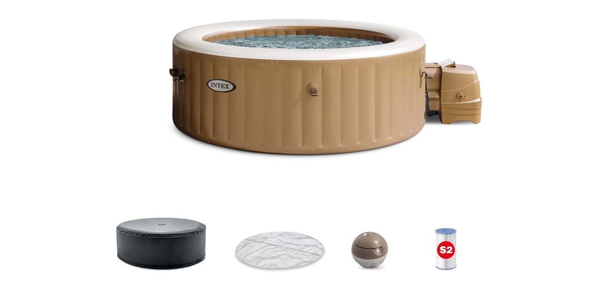 INTEX 28425EH PureSpa Bubble Massage Inflatable Portable Hot Tub INTEX 28425EH PureSpa Bubble Massage Inflatable Portable Hot Tub