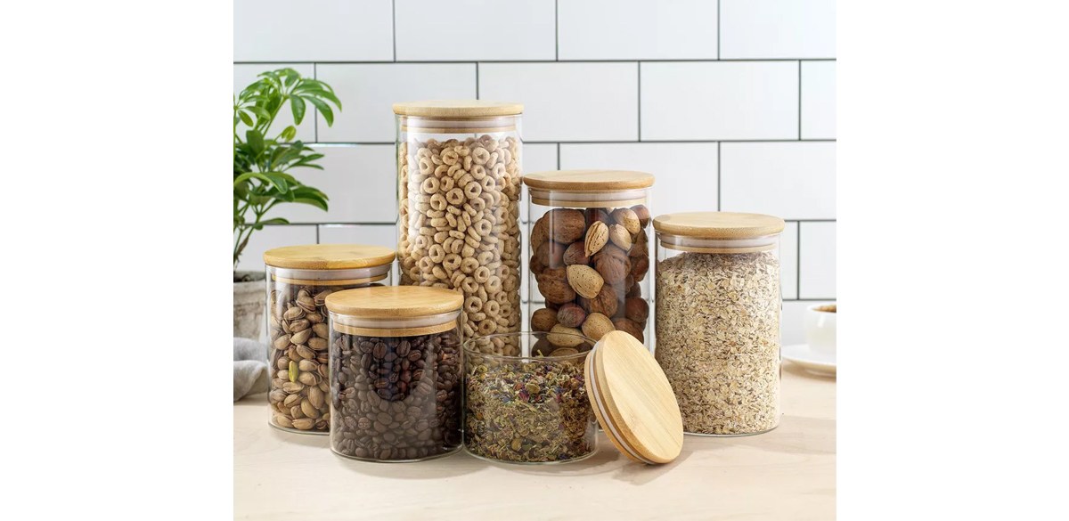 JoyJolt Glass Food Storage Jars Containers
