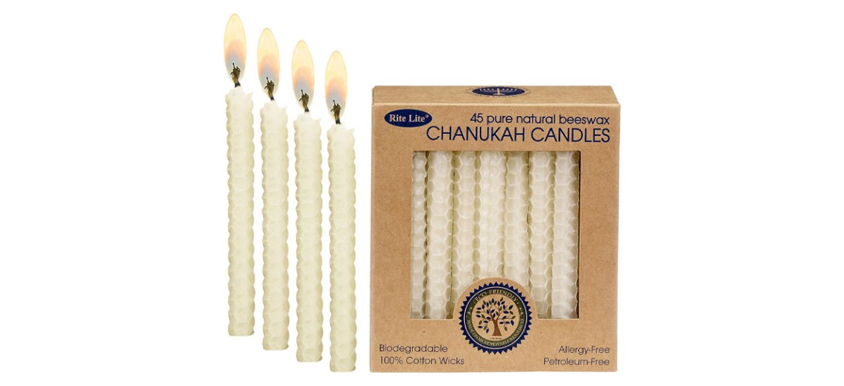Lite Rite beeswax Hanukkah candles