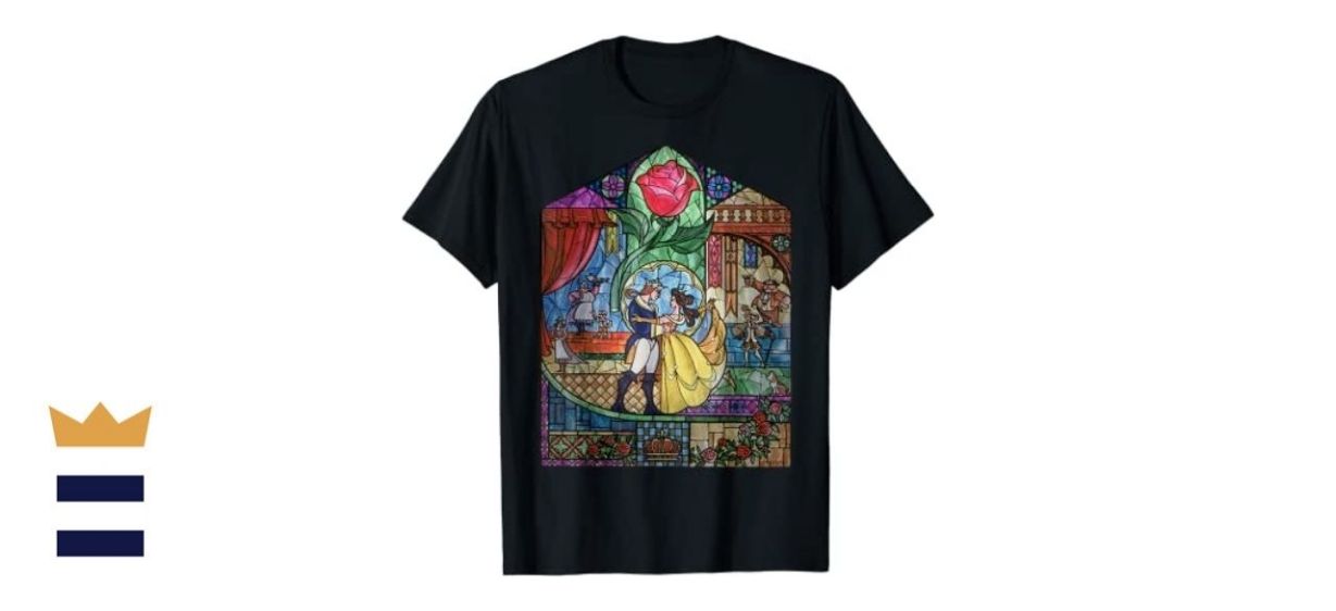 &quot;Beauty and the Beast&quot; Stained Glass Graphic T-shirt