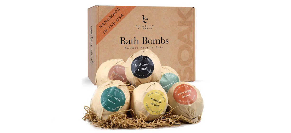 Best Beauty by Earth Organic and Natural Bath Bombs Gift Set