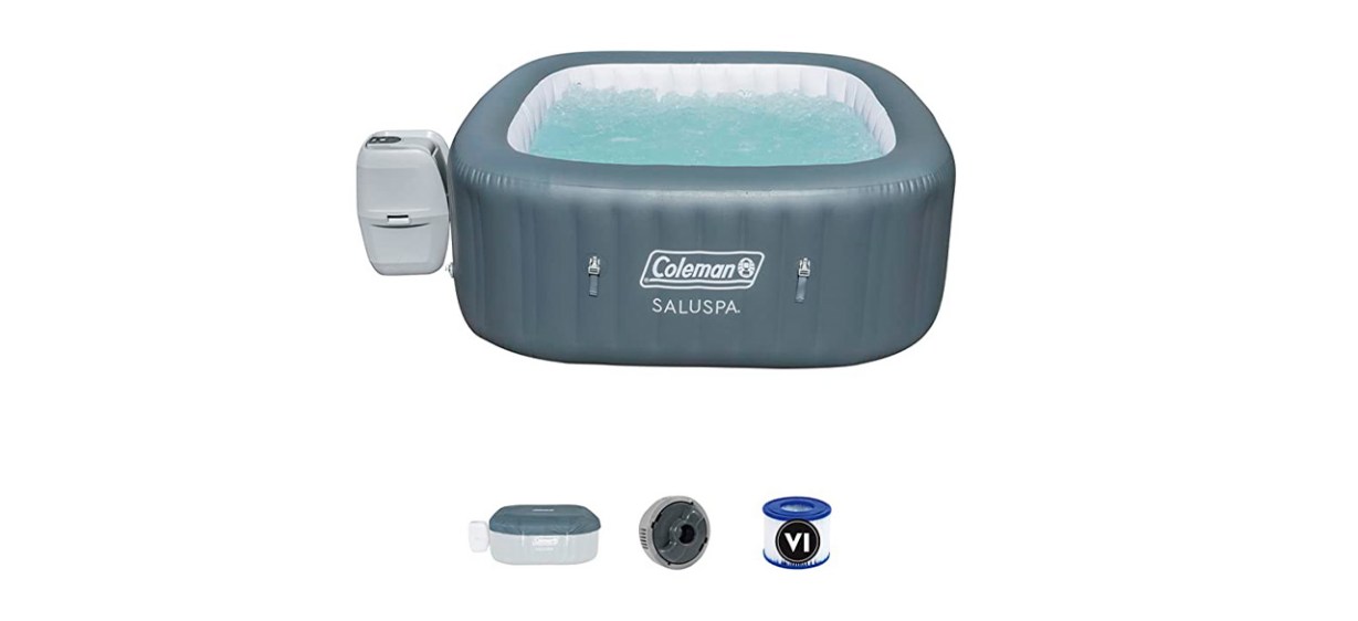 Best Coleman SaluSpa 4-Person Portable Inflatable Square Hot Tub Spa
