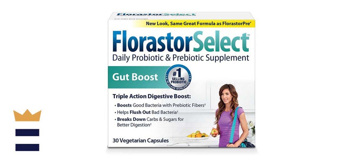 Florastor Select Gut Boost Daily Probiotic &amp; Prebiotic Supplement for Women and Men 