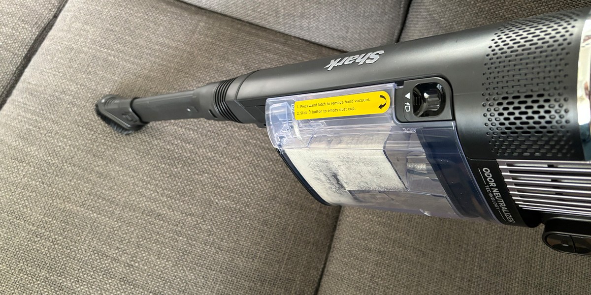 Shark Stratos Cordless cleaning upholstery Shark Stratos Cordless cleaning upholstery