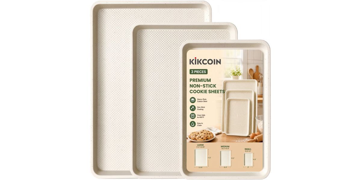 Kikcoin 3-Piece Nonstick Baking Sheets