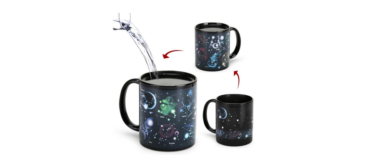 Mugkiss Heated Color Changing coffee mug,12 constellation birthday gifts Mugkiss Heated Color Changing coffee mug,12 constellation birthday gifts