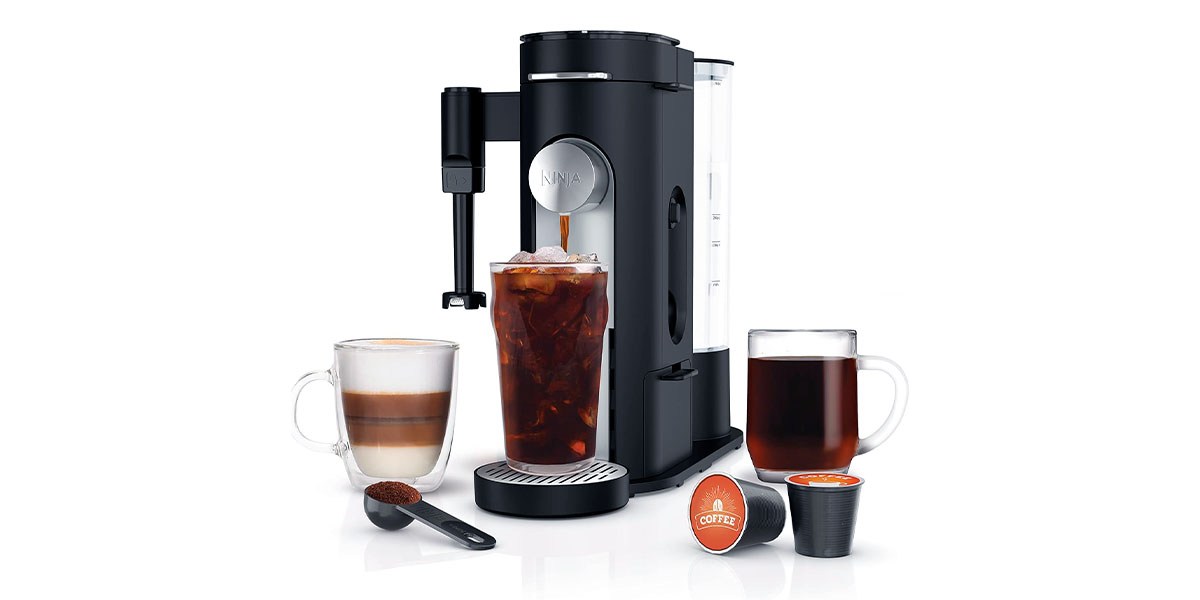 Ninja Pods &amp; Grounds Specialty Single-Serve Coffee Maker on white background