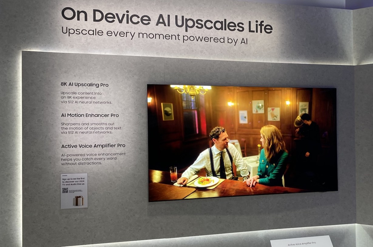 Samsung QLED 8K display showing off feature