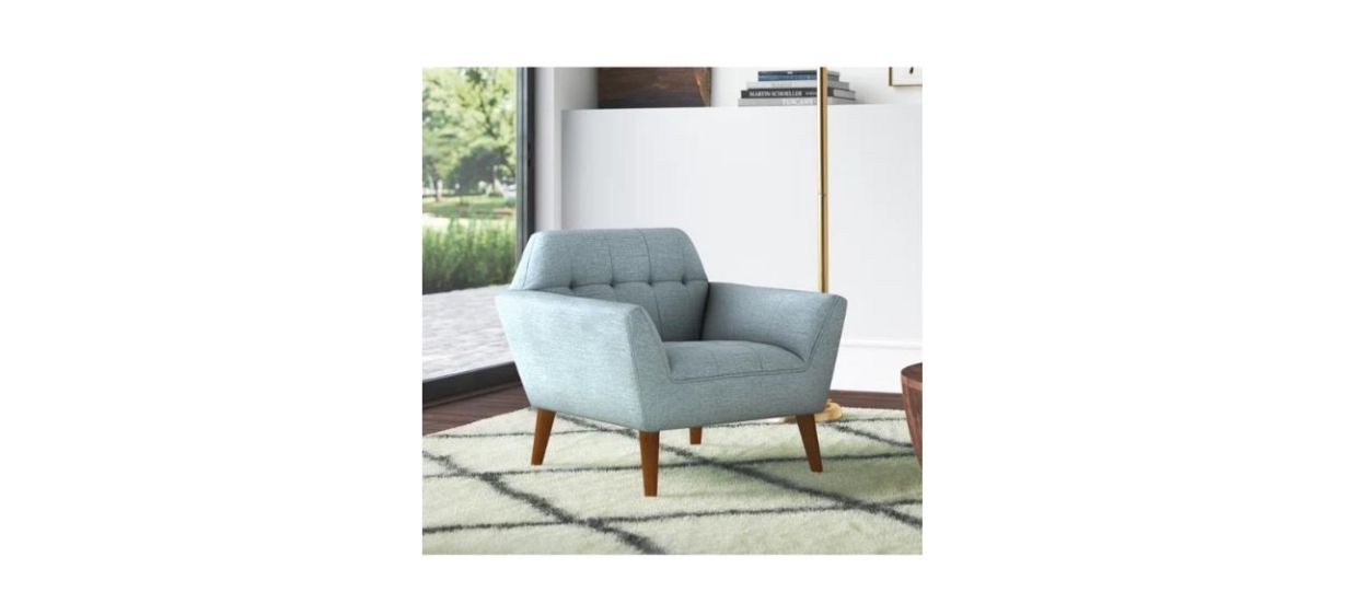 Mercury Row Petrin Modern Button Tufted Lounge Chair
