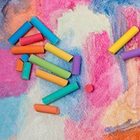 different colors of oil pastel