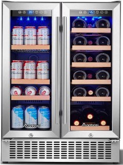 AAOBOSI 2-IN-1 Built-in Wine Beverage Refrigerator