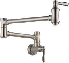 Delta Faucet Traditional Stainless Steel Pot Filler Faucet