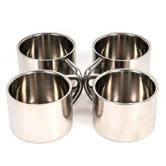 Farnsworth & Lloyd Stainless Steel Double Wall Espresso Cups