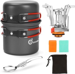 Odoland 6-Piece Camping Cookware Mess Kit