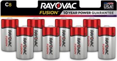 Rayovac Fusion C Batteries: 8-Pack
