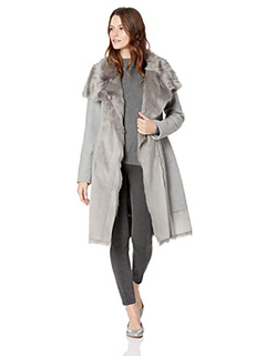 Vince Camuto Wool Coat With Faux Fur