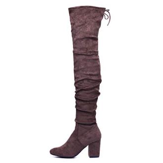 Shoe'N Tale Stretchy Leather Thigh-High Boots