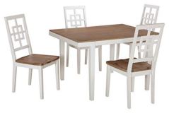 Signature Design by Ashley Brovada Two-Tone Finish, 5-Piece Dining Set