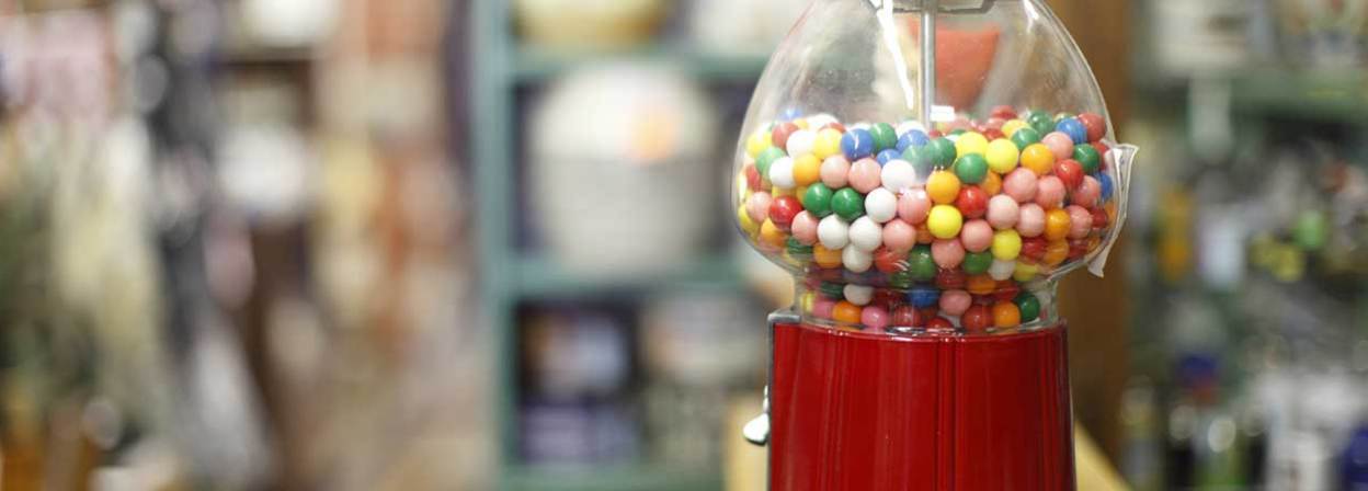 Classic Red Medium Gumball Machine