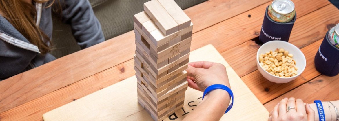Jenga Game with Genuine Hardwood Blocks for Kids Ages 6 and Up