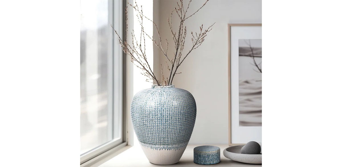 Ivy Bronx Textured Ceramic Ginger Jar with Removable Lid