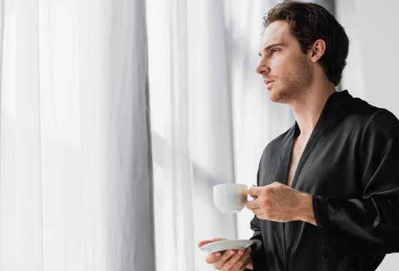 Best black silk robe