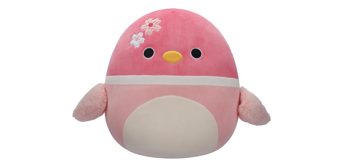 Squishmallows Original 11-Inch Sonja Pink Mallard Duck with Sakura Flowers