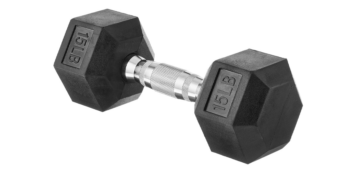  Amazon Basics Rubber Hex Dumbbell Hand Weight