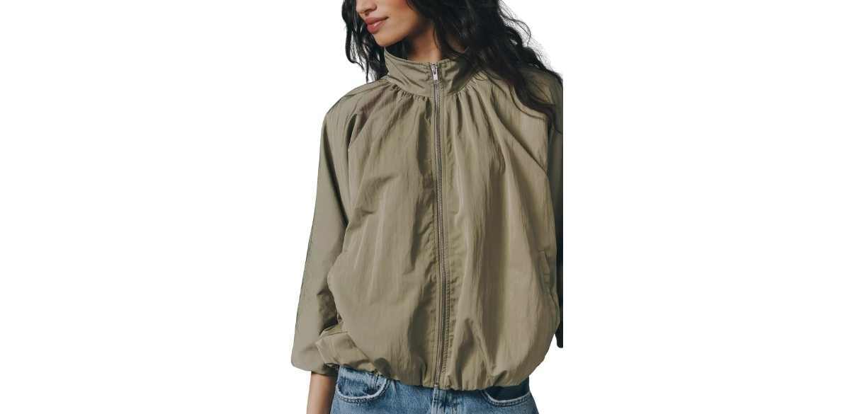 By Anthropologie Funnel-Neck Nylon Jacket