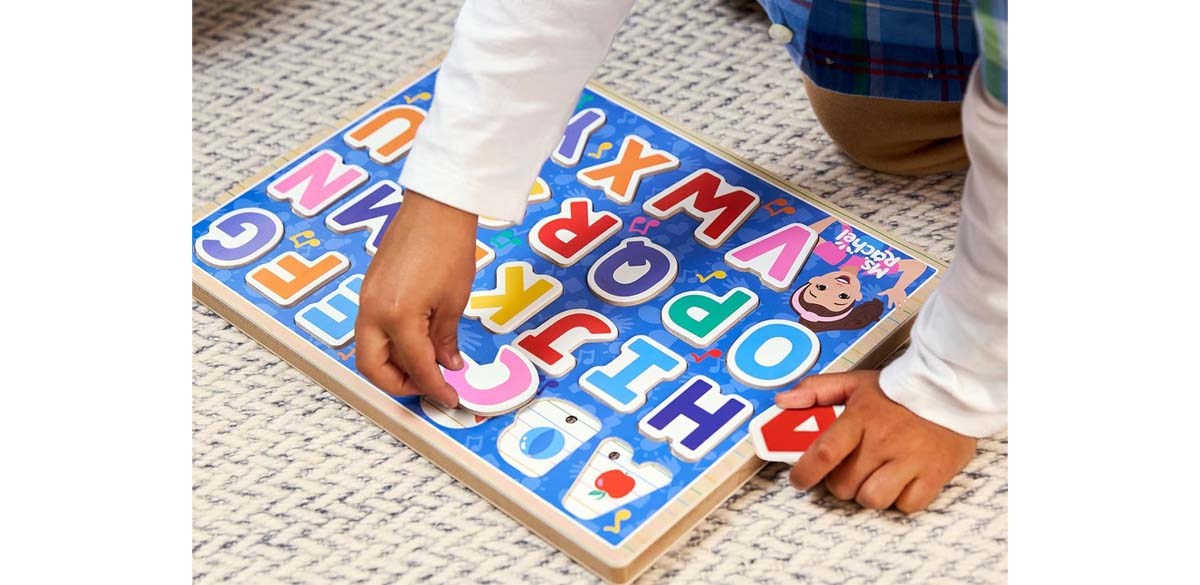 Melissa &amp; Doug® Ms. Rachel™ Wooden Phonics Alphabet Sound Puzzle