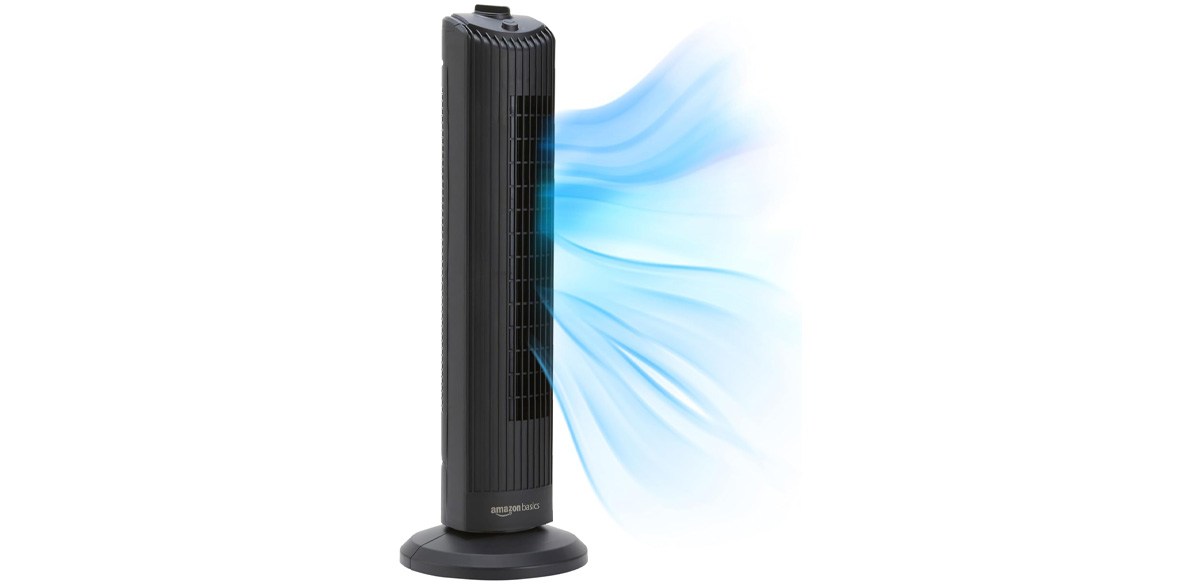 Amazon Basics 28-Inch 60-Degree Oscillating Tower Fan