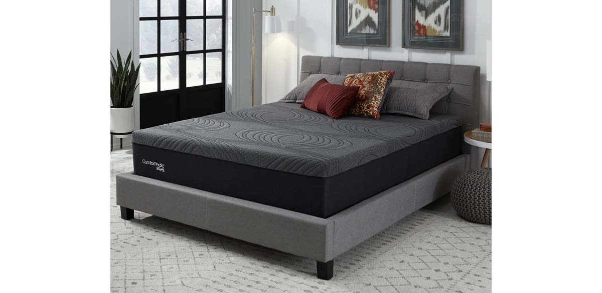 ComforPedic From Beautyrest 14'' Medium Charcoal Infused Gel Memory Foam Mattress