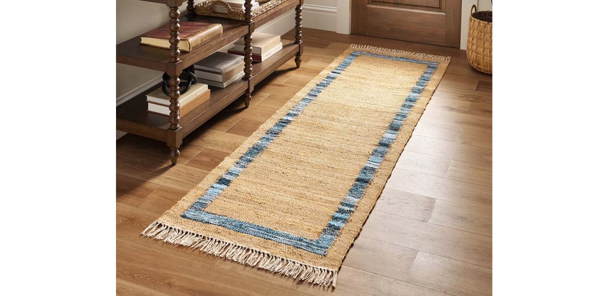 The Pioneer Woman Denim Jute Runner Rug