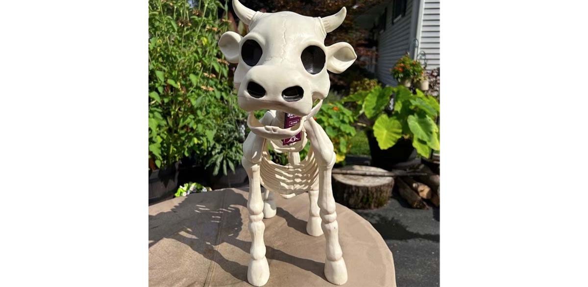 amlbb Halloween Decorations Indoor Outdoor Cow Skeleton
