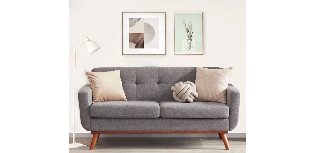 Joss &amp; Main Wade Logan Carmencita 65in Linen Upholstered Square Arm Loveseat