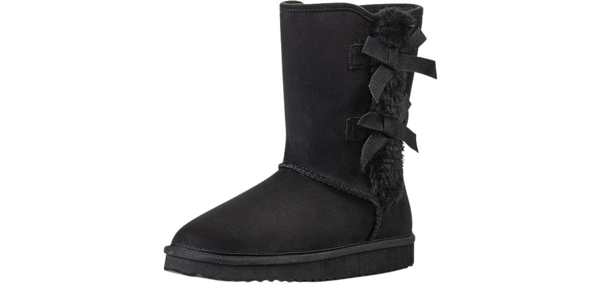 KRABOR Womens Suede Snow Boots