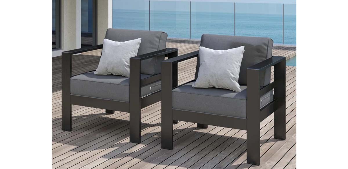 Latitude Run Arnhildur Aluminum Outdoor Lounge Chair