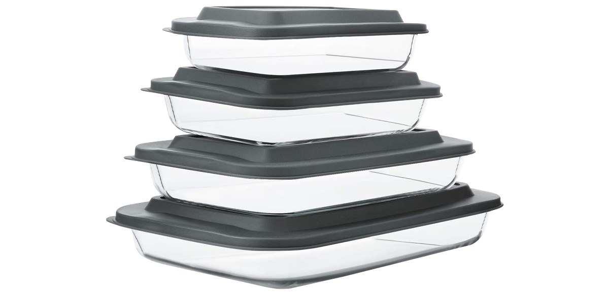 M MCIRCO 8-Piece Deep Glass Baking Dish Set