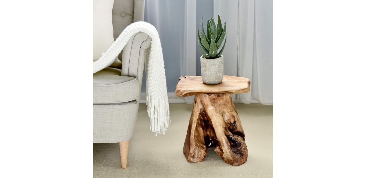 WELLAND Tree Stump Stool Live Edge