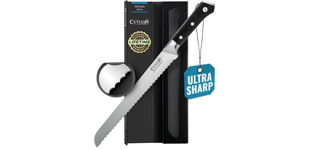 Cutluxe Bread Knife, 10 inch Serrated Knife