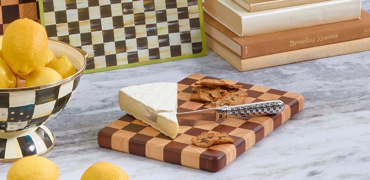 MACKENZIE-CHILDS Cheese Knife and Cheese Board Set