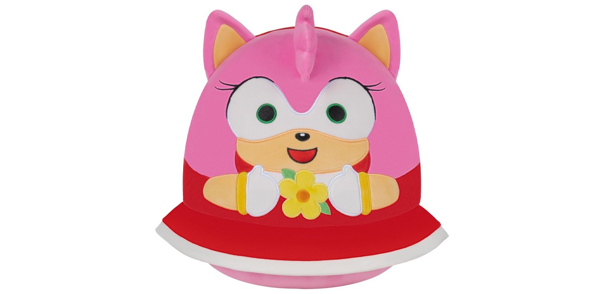 quishmallows Original 14in “Sonic The Hedgehog” Amy Rose Holding Flowers Plush