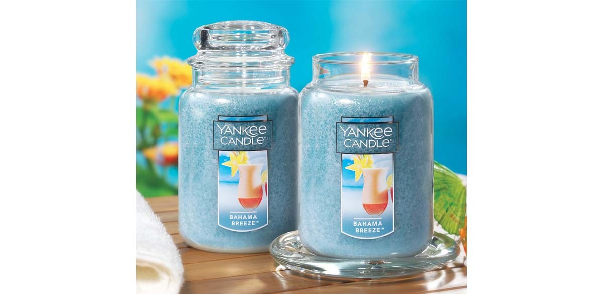 Yankee Candle Bahama Breeze Scented, Classic 22oz Large Jar