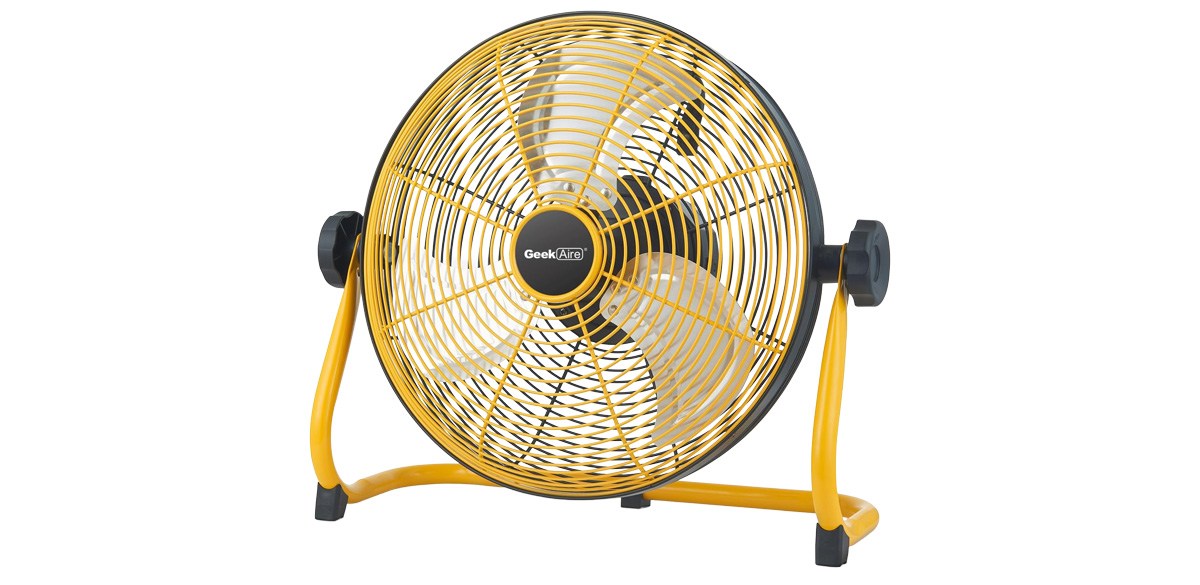Geek Aire 12-inch Portable Battery Operated Fan with Metal Blade
