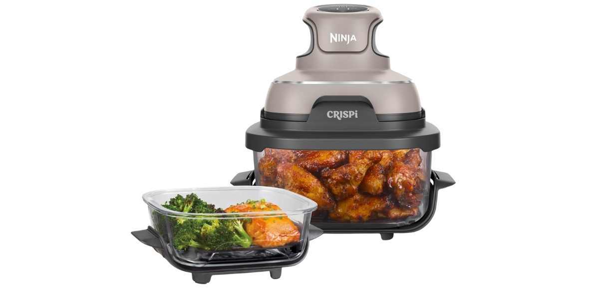 Ninja Crispi 4-in-1 Glass Air Fryer in Stone