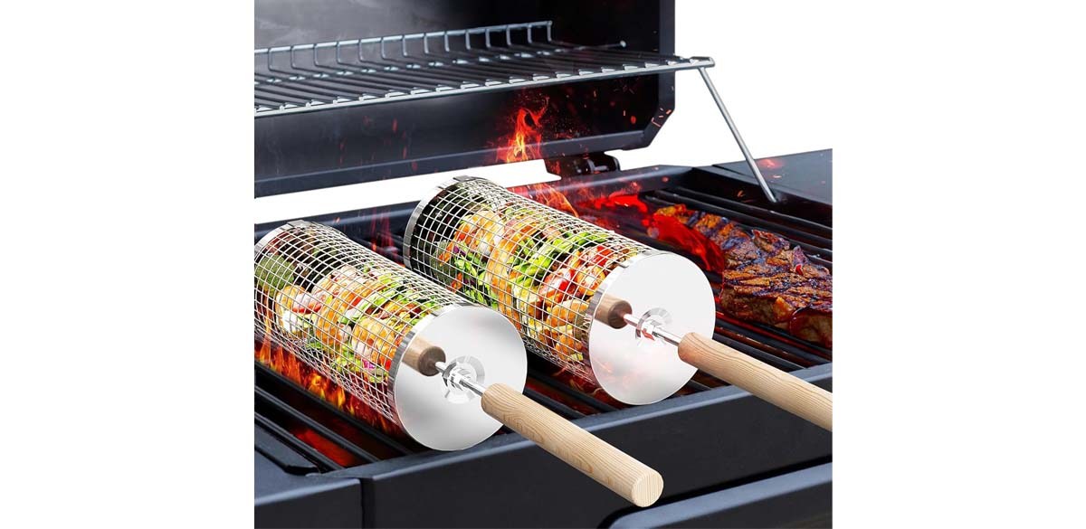 Rolling Grill Basket