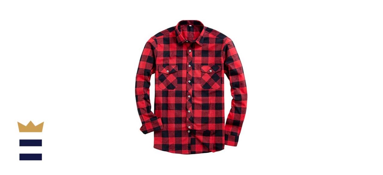 Alimens &amp; Gentle Men's Red Flannel Button Down