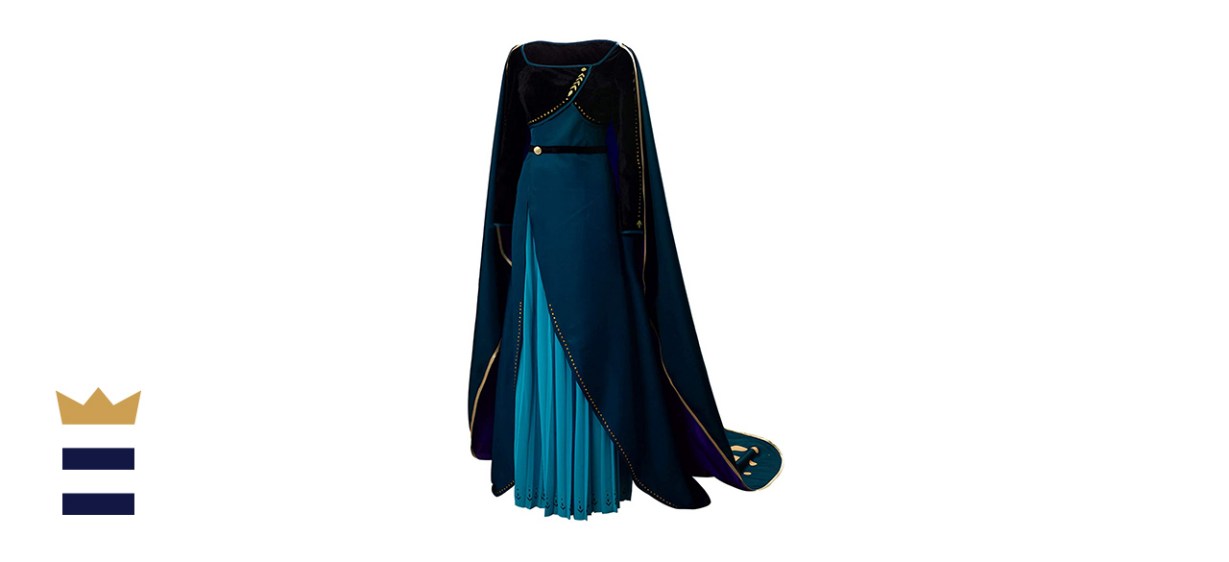 Mightycos Anna 2 Cosplay Costume Dress Halloween Queen Princess Dress Up Gown Outfit for Women