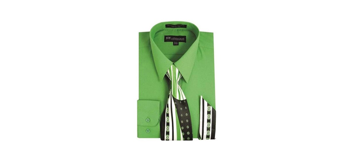 Best Milano Moda Men’s Long Sleeve Dress Shirt